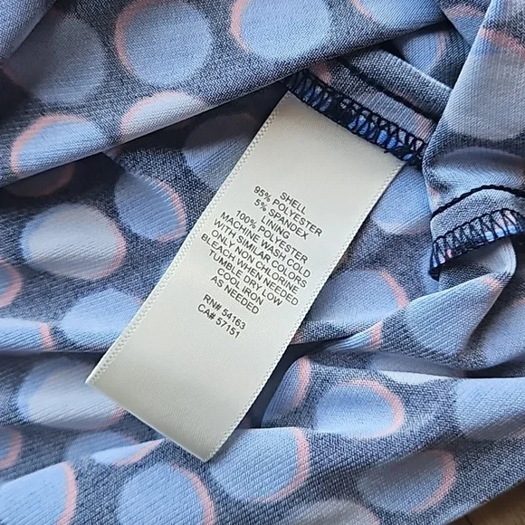 Eliza J Blue Polka Dot Faux Wrap Dress 0 like new - Picture 8 of 8